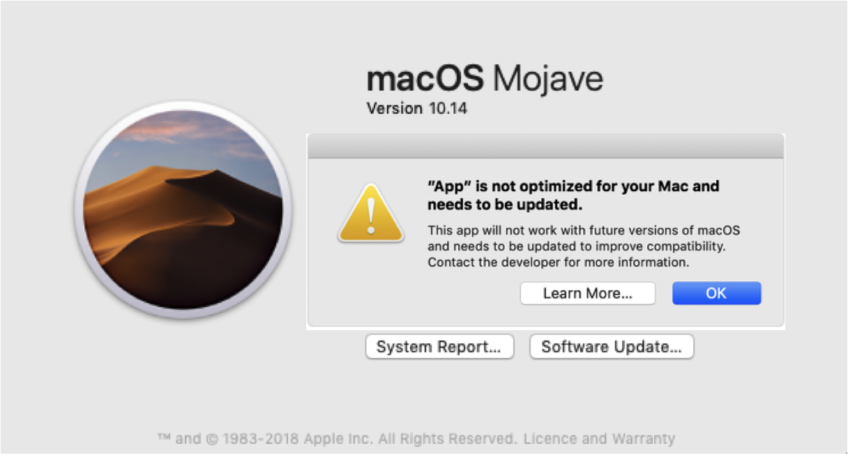 Apple macOS 64-bit transition – Software ‘Legacy’ issues